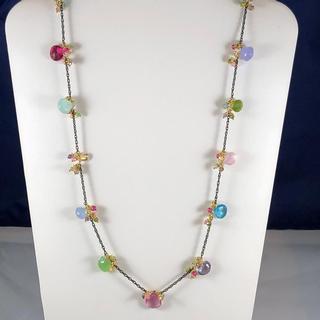 **SOLD** 35' Pastel linked jellybean necklace