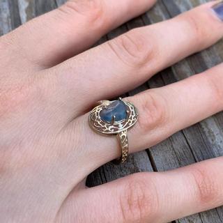 Sterling silver sapphire ring